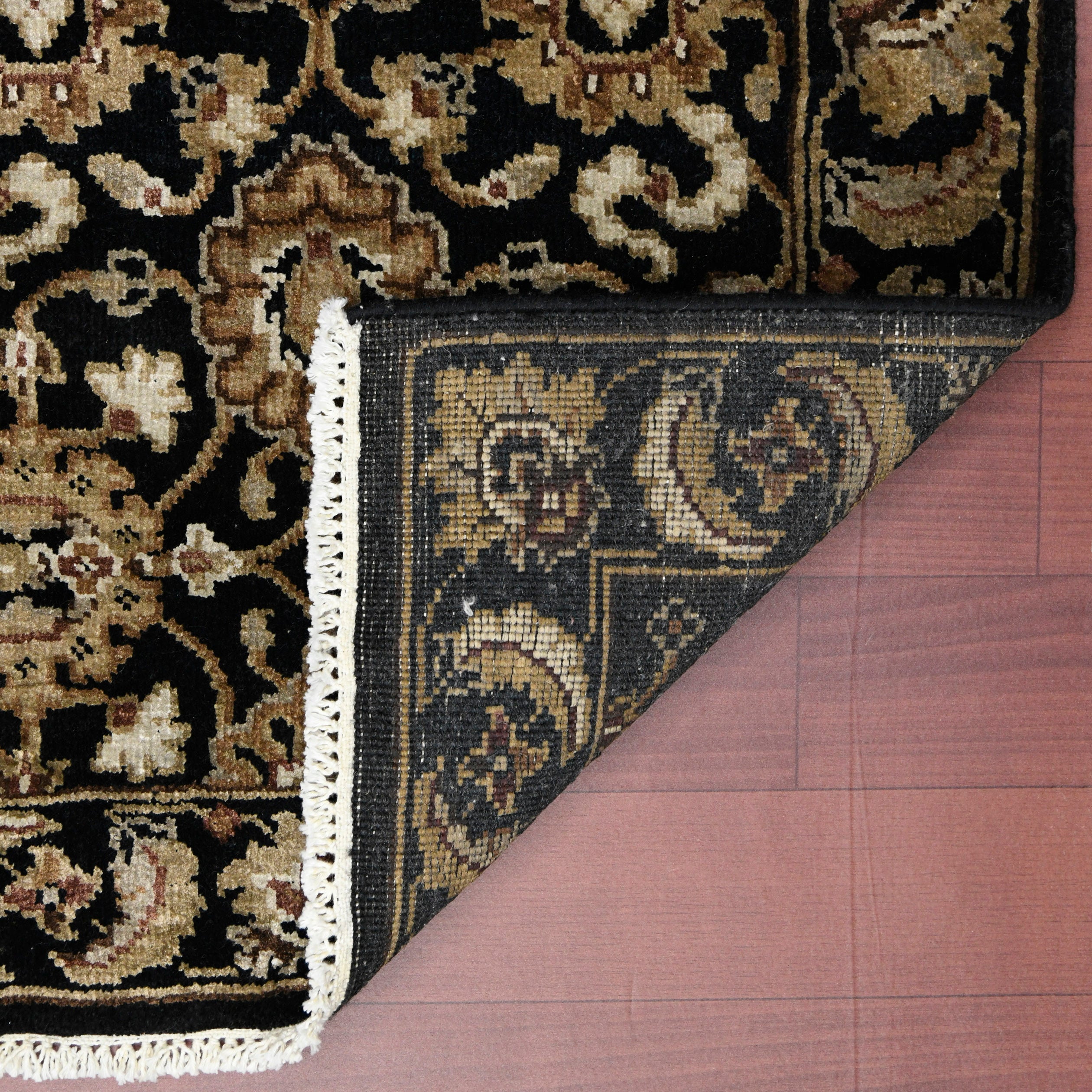 Luxor Classic Pattern Hand Knotted  Rectangle Anti-Skid Designer Carpet, Prayer Rug For Office Cabins, Small Living Spaces - 2'X3'