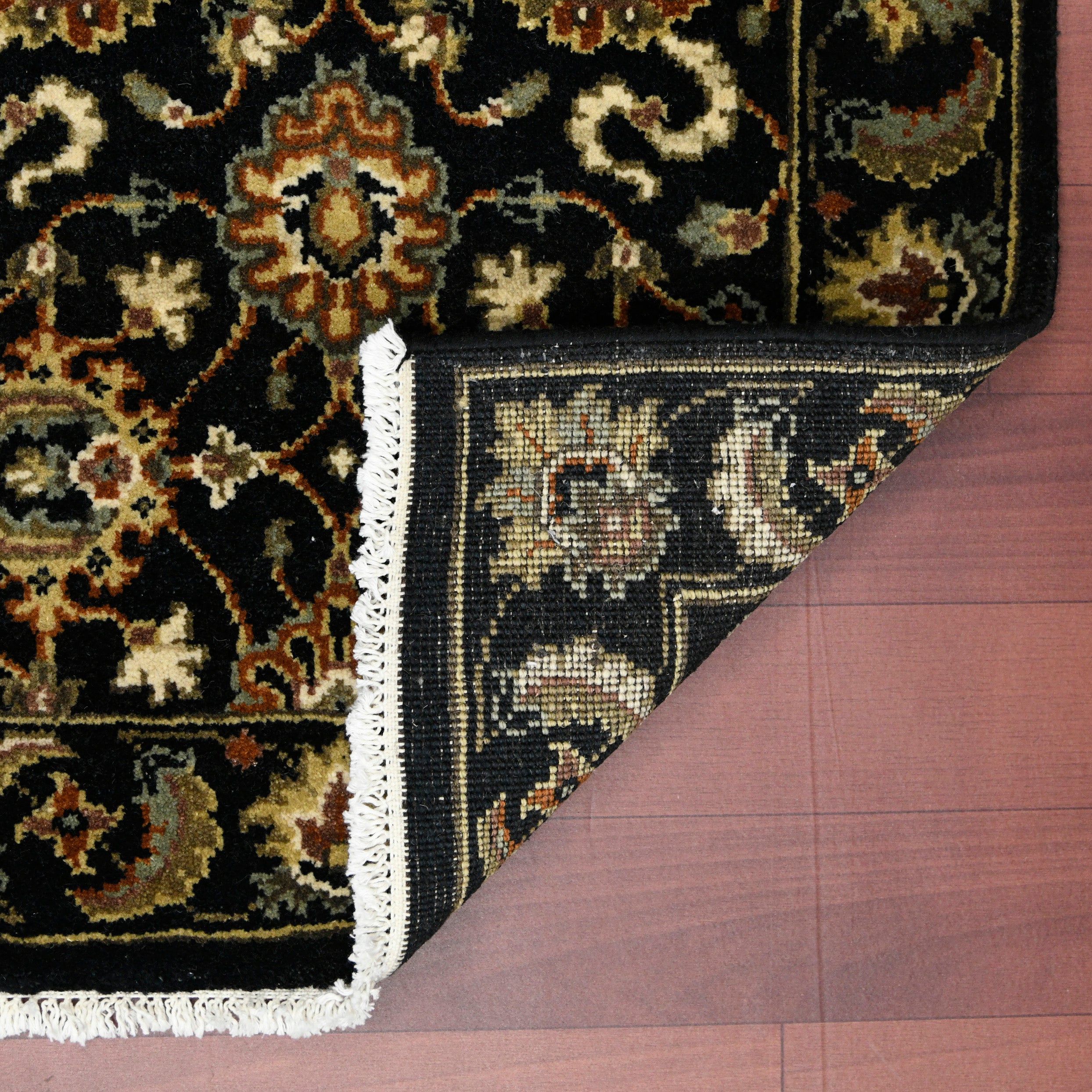 Luxor Classic Pattern Hand Knotted  Rectangle Anti-Skid Designer Carpet, Prayer Rug For Office Cabins, Small Living Spaces - 2'X3'