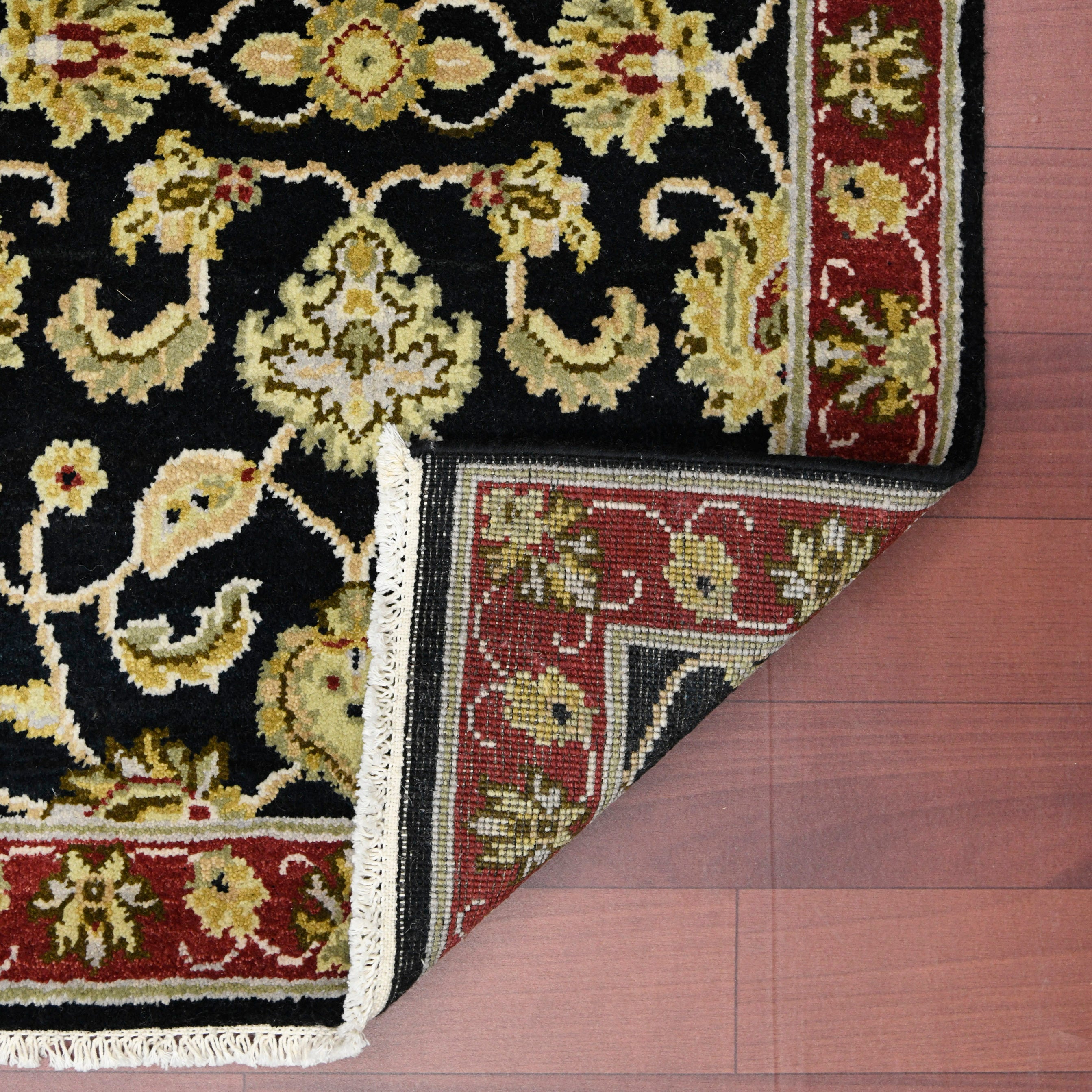 Luxor Classic Pattern Hand Knotted  Rectangle Anti-Skid Designer Carpet, Prayer Rug For Office Cabins, Small Living Spaces - 2'X3'