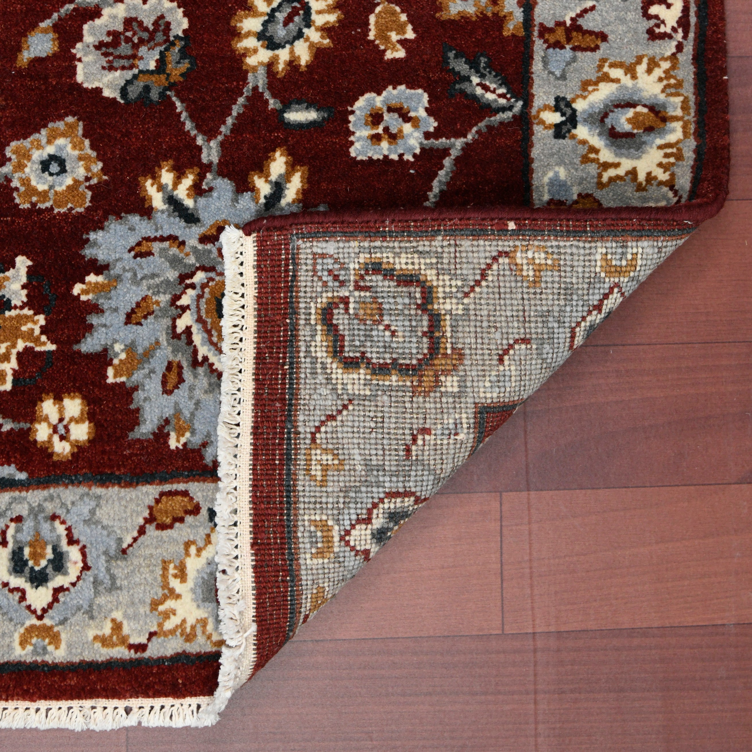 Luxor Classic Pattern Hand Knotted  Rectangle Anti-Skid Designer Carpet, Prayer Rug For Office Cabins, Small Living Spaces - 2'X3'