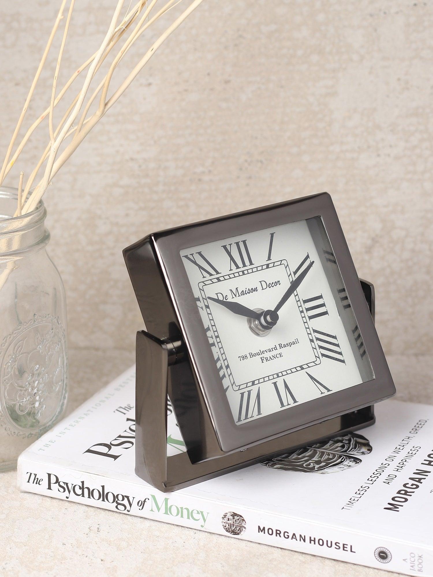 Medium Table Clock Time's Canvas - The Table Clock ( Medium ) In Silver