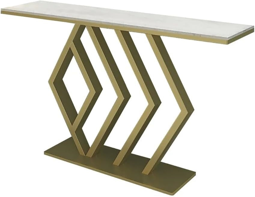 Modern Iron Console Table with Artful Symmetry and Luxe Industrial Appeal