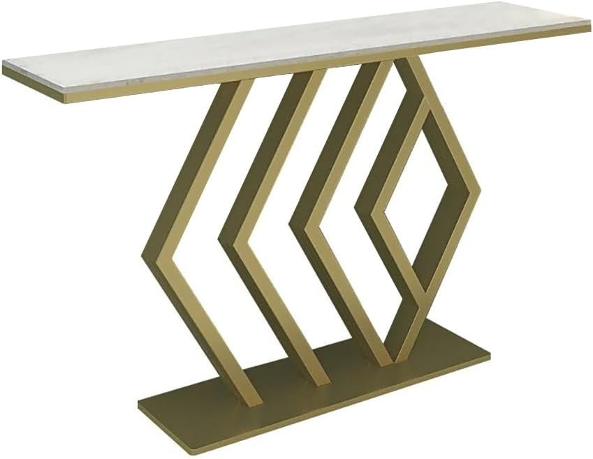 Modern Iron Console Table with Artful Symmetry and Luxe Industrial Appeal