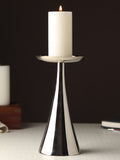 Aureus Tall Silver Pillar Candle Stand