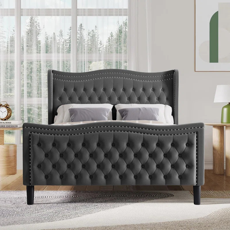 52'' High Headboard Down Upholstered Bed