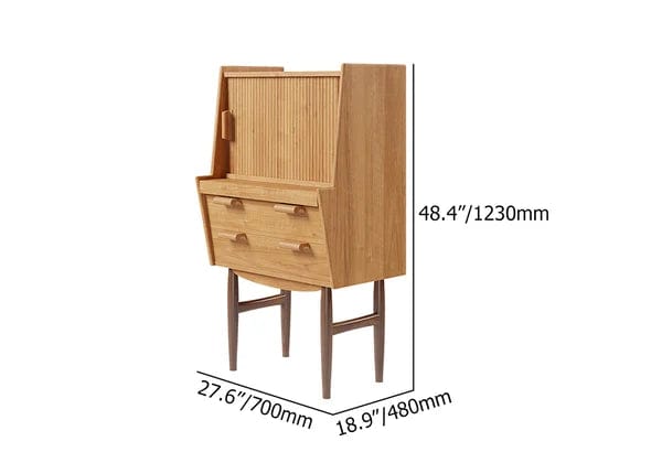 Helga Modern Secretary Desk with Hutch Computer Desk with Ample Storage With Chair