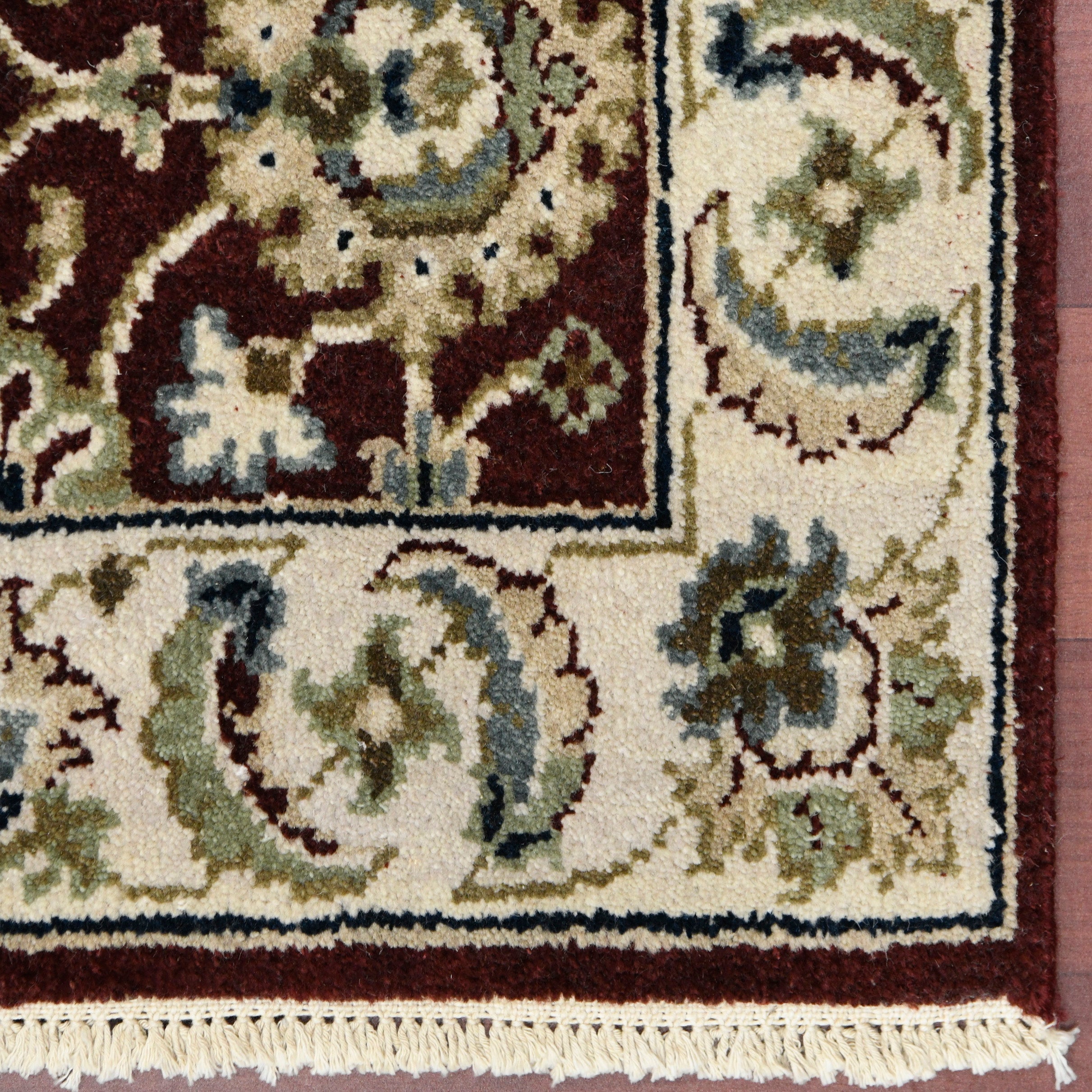 Luxor Classic Pattern Hand Knotted  Rectangle Anti-Skid Designer Carpet, Prayer Rug For Office Cabins, Small Living Spaces - 2'X3'