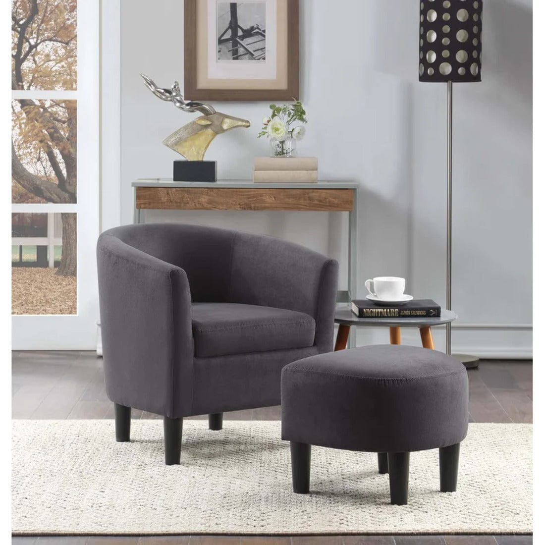 pitts accent chair with ottoman