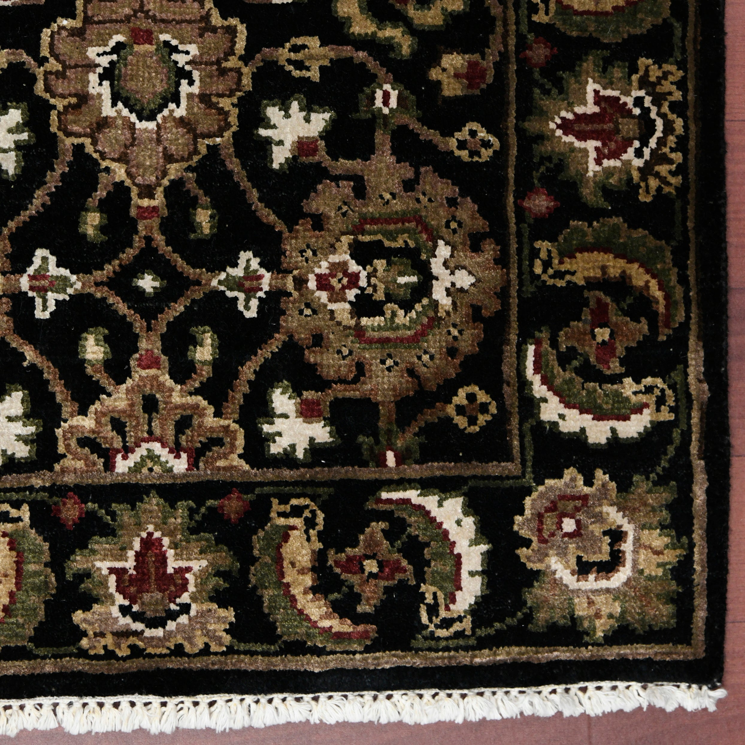 Luxor Classic Pattern Hand Knotted  Rectangle Anti-Skid Designer Carpet, Prayer Rug For Office Cabins, Small Living Spaces - 2'X3'