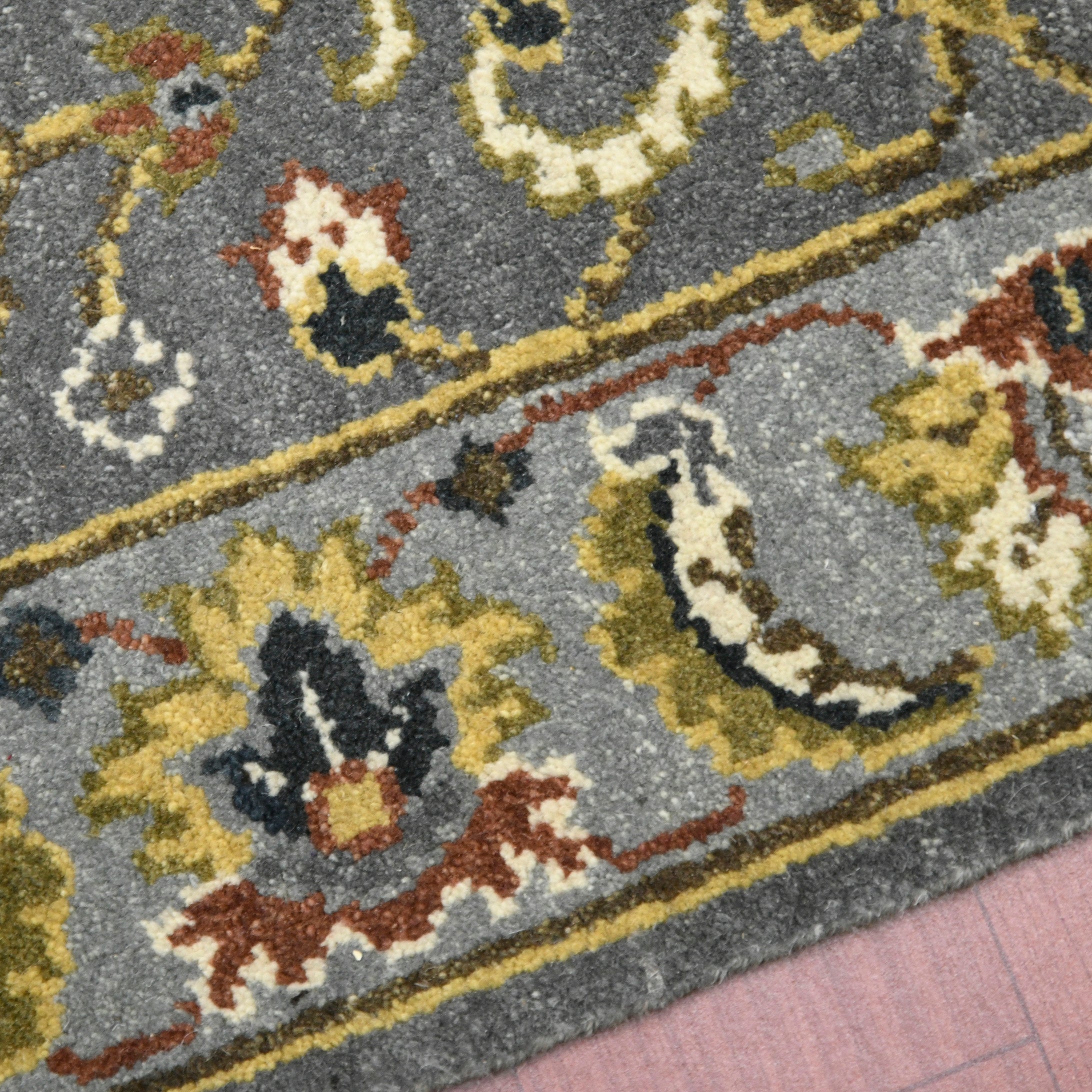 Luxor Classic Pattern Hand Knotted  Rectangle Anti-Skid Designer Carpet, Prayer Rug For Office Cabins, Small Living Spaces - 2'X3'