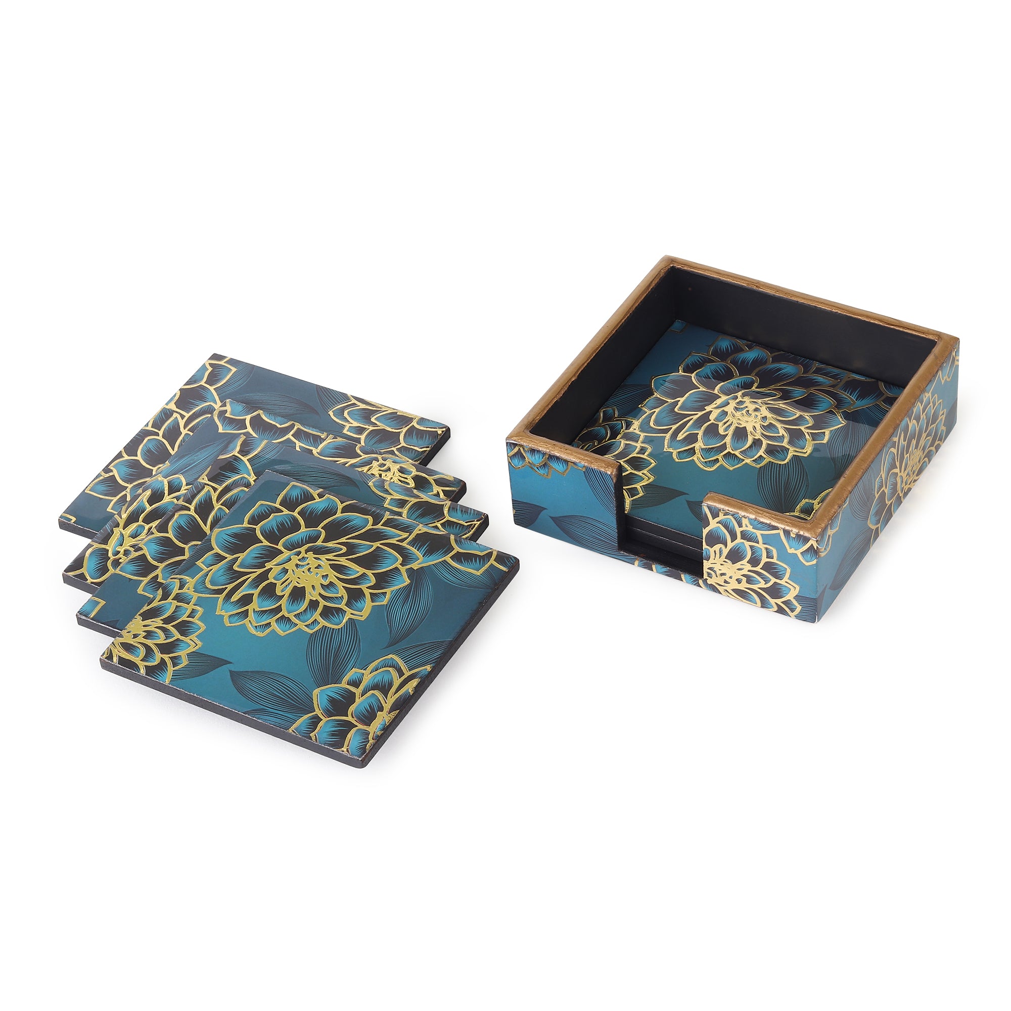 Sapphire Wreath Coaster Set of 4