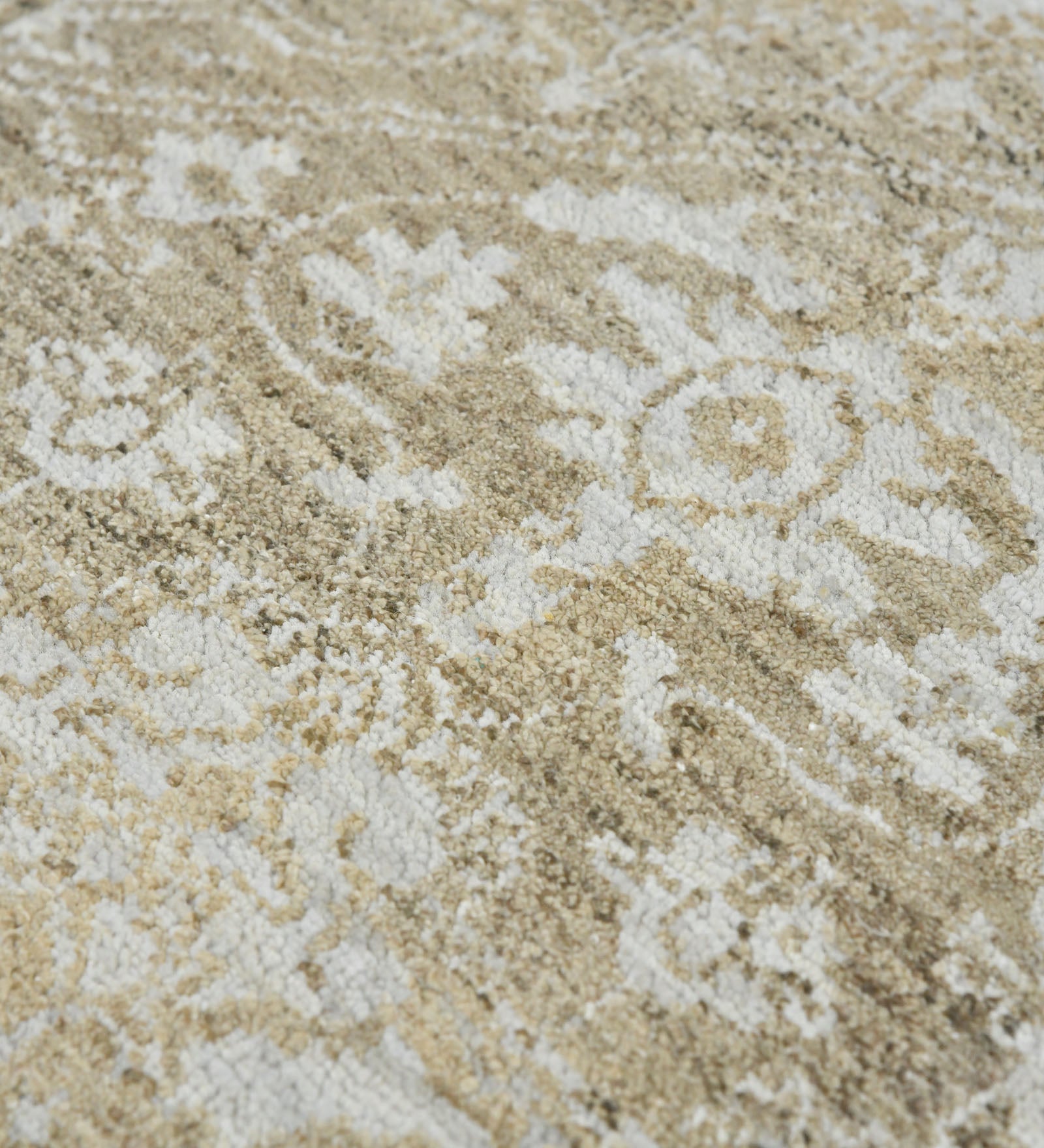 Dazzle Transitional Pattern Hand Knotted  Rectangle Anti-Skid Designer Carpet, Prayer Rug For Office Cabins, Small Living Spaces - 2'X3'