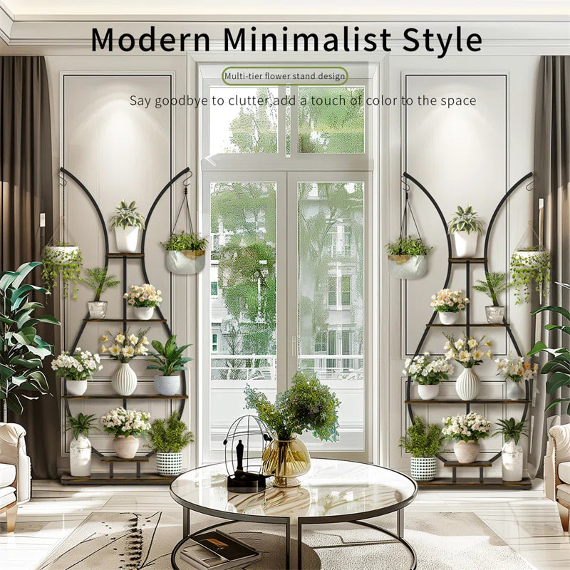 5 Tier Plant Stand Vase-Shape Indoor Patio Plant Display Shelf