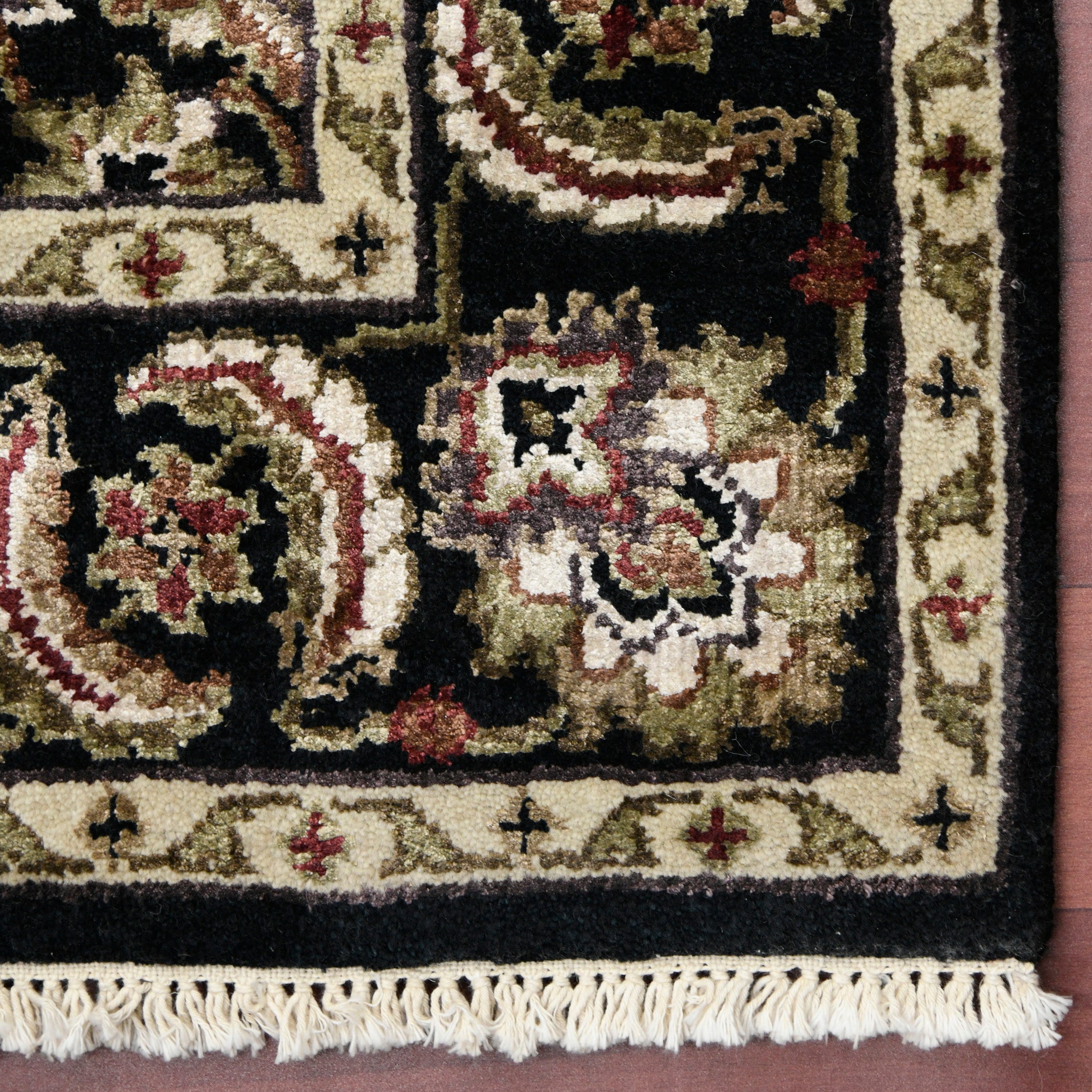 Luxor Classic Pattern Hand Knotted  Rectangle Anti-Skid Designer Carpet, Prayer Rug For Office Cabins, Small Living Spaces - 2'X3'