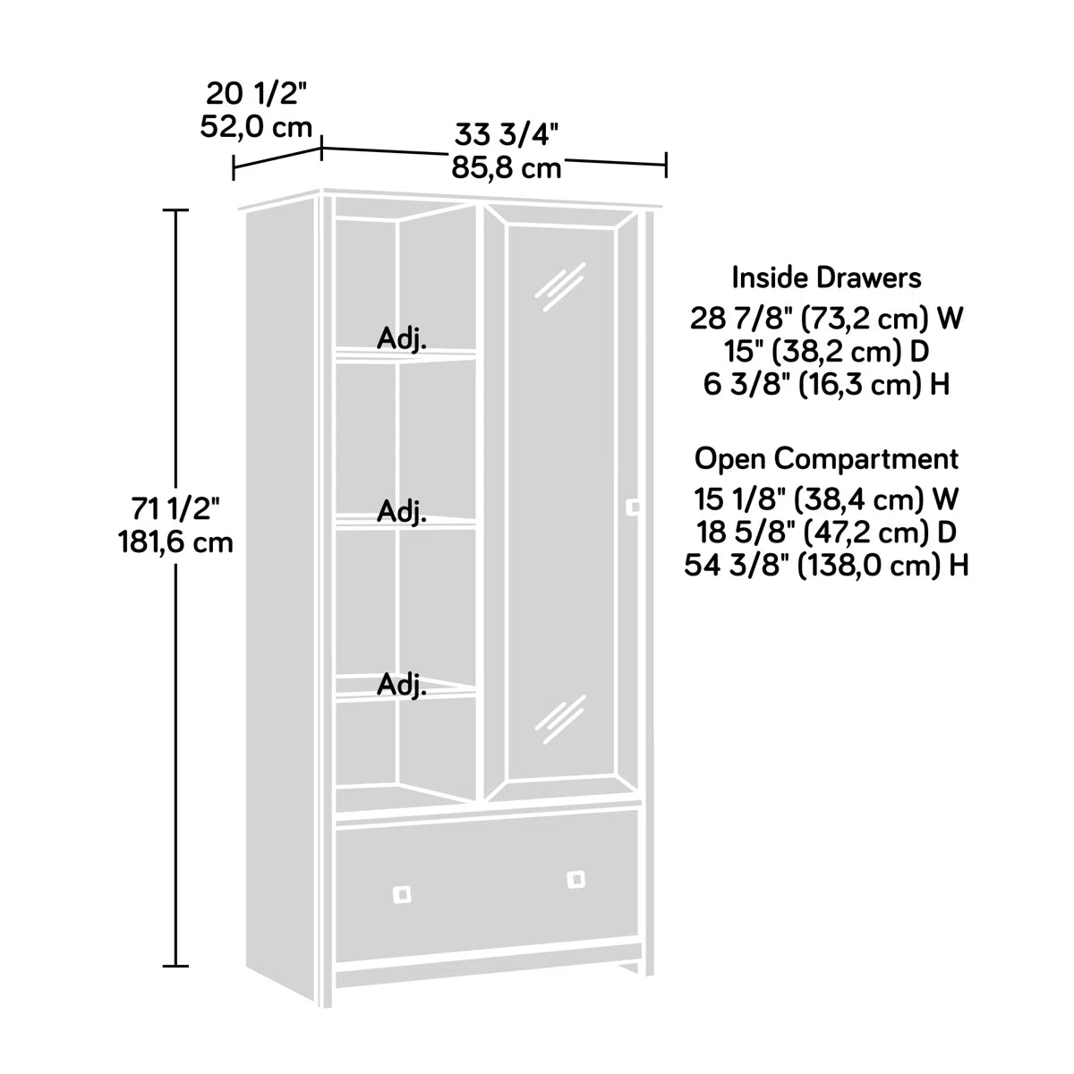 Fravel Sindoori Mango Wardrobe Cabinet Large Storage Solid Wood Design