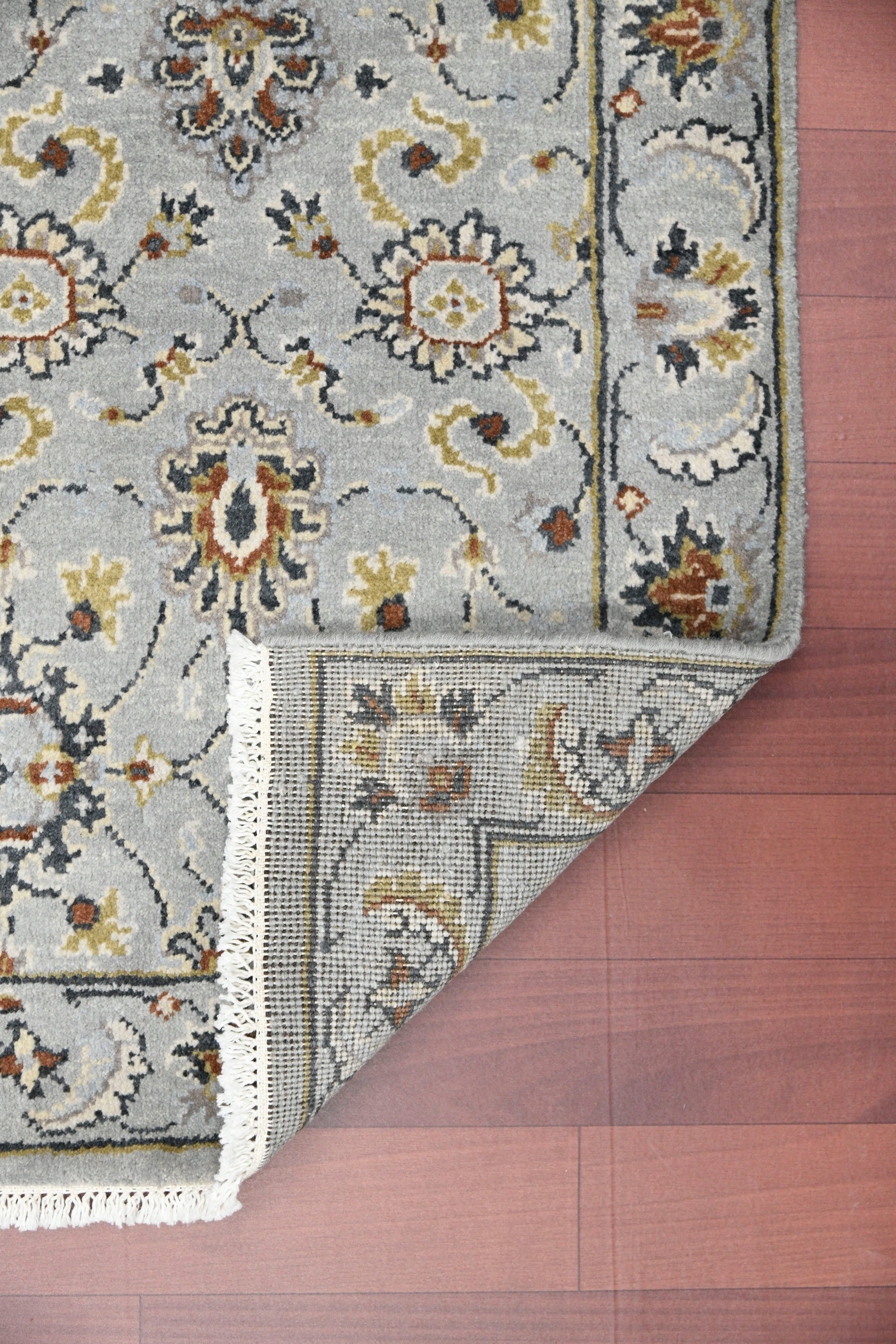 Luxor Classic Pattern Hand Knotted  Rectangle Anti-Skid Designer Carpet, Prayer Rug For Office Cabins, Small Living Spaces - 2'X3'