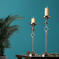 Ajna set of 3 Silver Pillar Holder