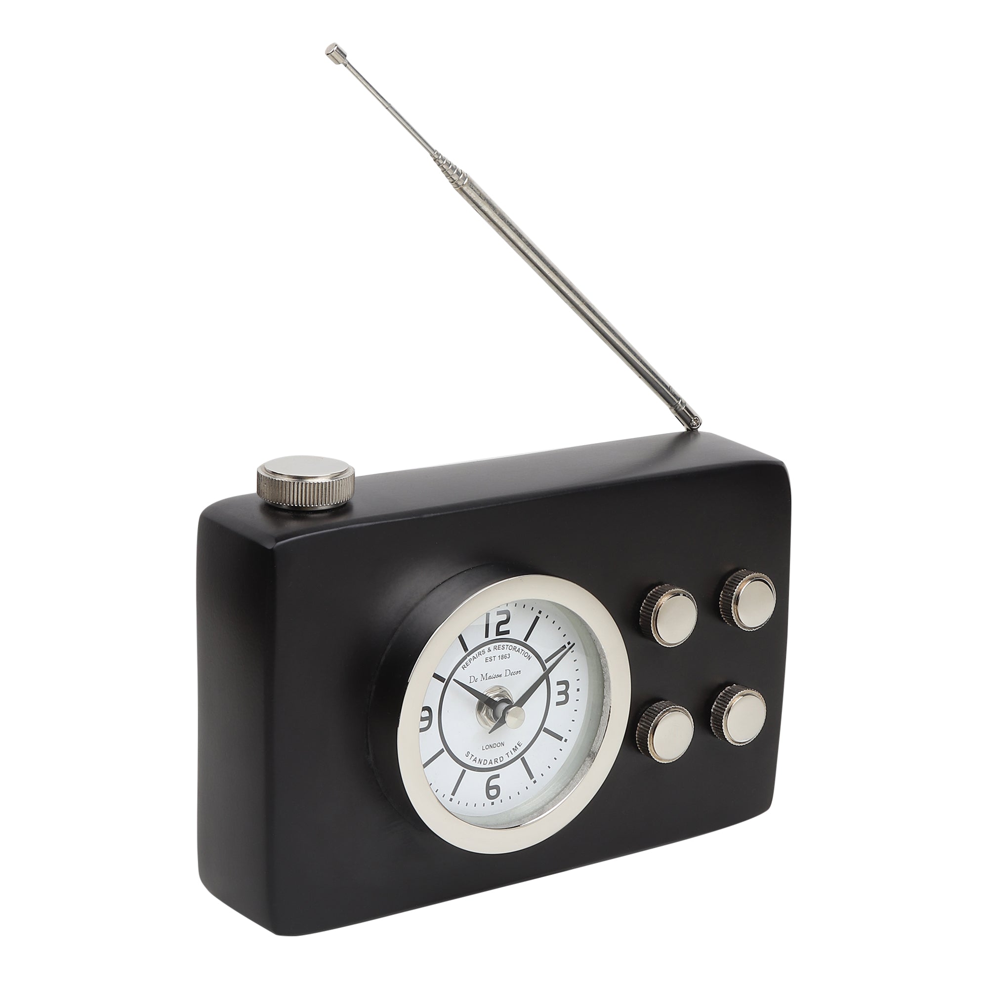 Broadcaster Table Clock In Black