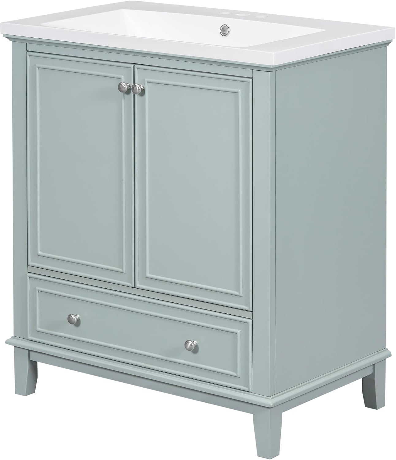 Ouch Cart Modern Blue Bathroom Vanity Cabinet