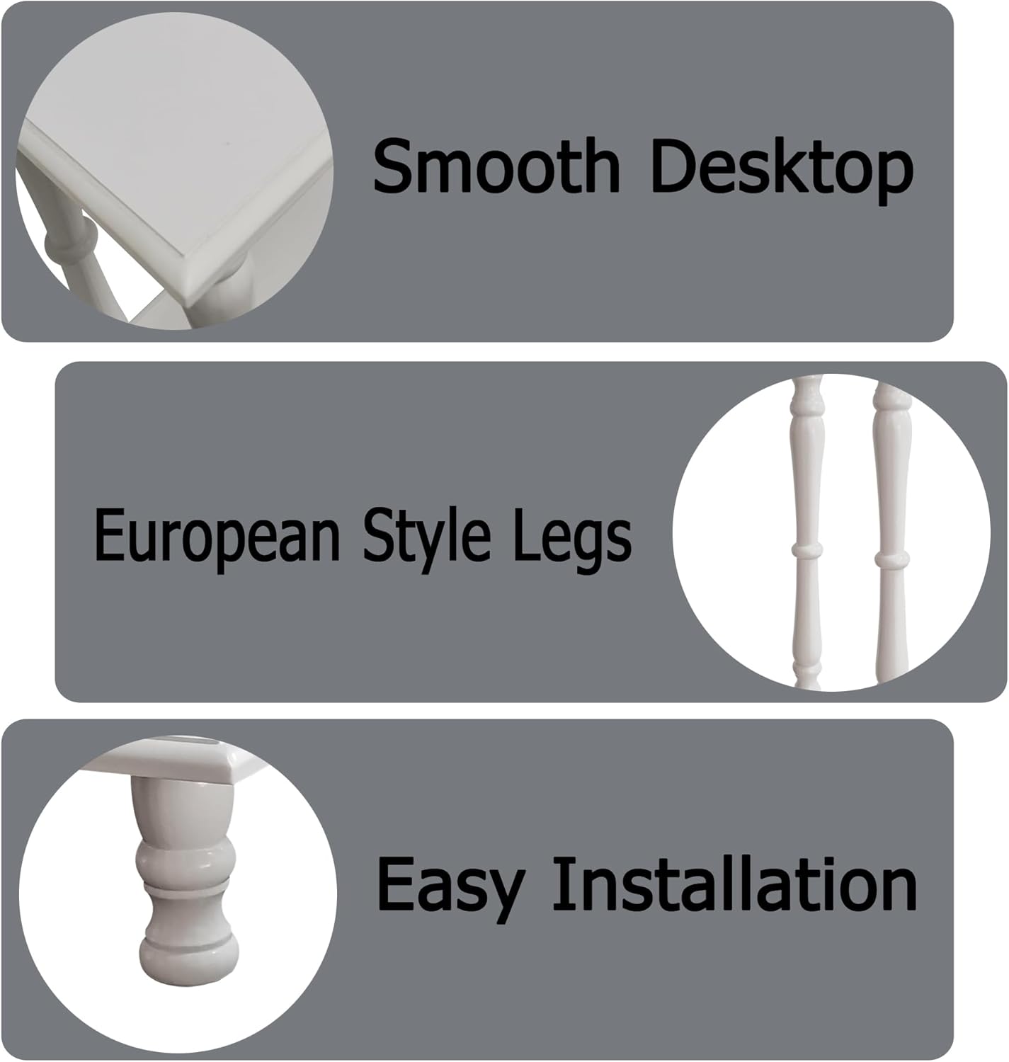 White 2-Tier Wooden Side Table – Vintage French Style for Living Room & Bedroom, Perfect for Small Spaces