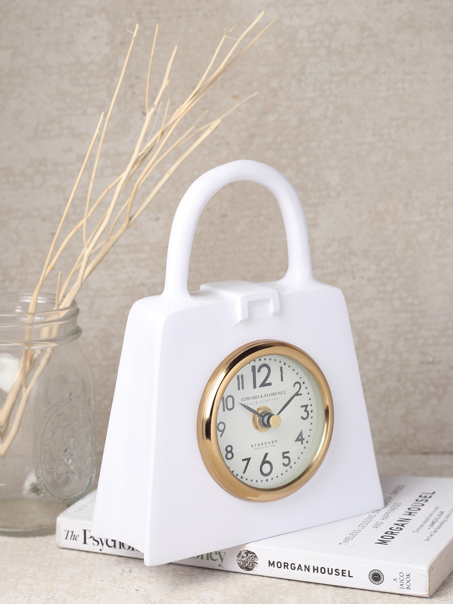 Bag of Time Table clock in White