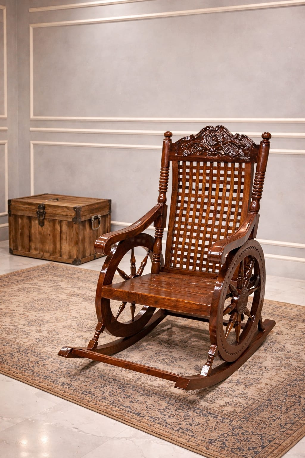 Wooden Rocking Chair Resting Chair Grandpa Rocking Chair Made Of High Quality Wood