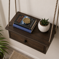 Ouch Cart Rustic Wooden Hanging Wall Shelf