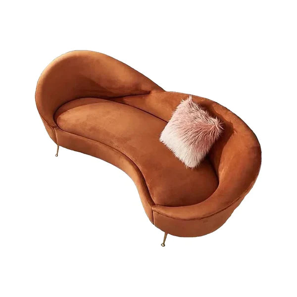 Round Arm Curved Sofa