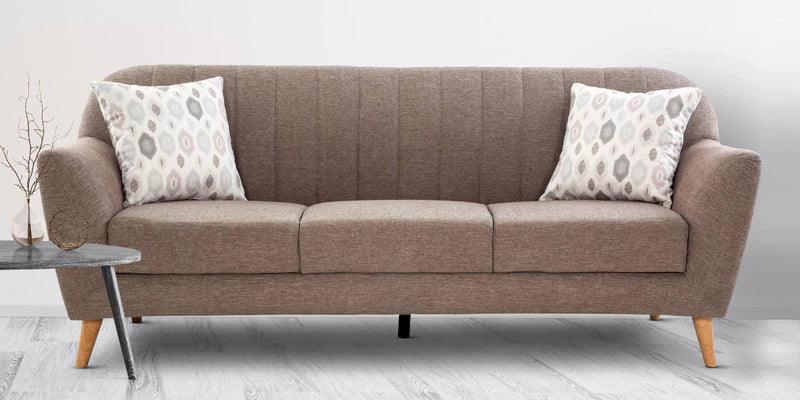 Fabric 3 Seater Sofa in Grey Colour - Ouch Cart 