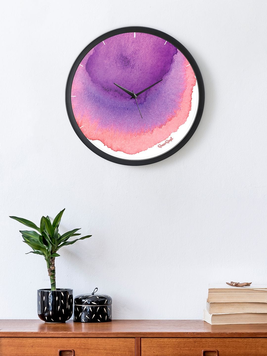 Abstract Watercolors Multicolor Wall Clock