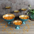 ELEGANT GREEN TAJ BOWL URLI SET OF 3.