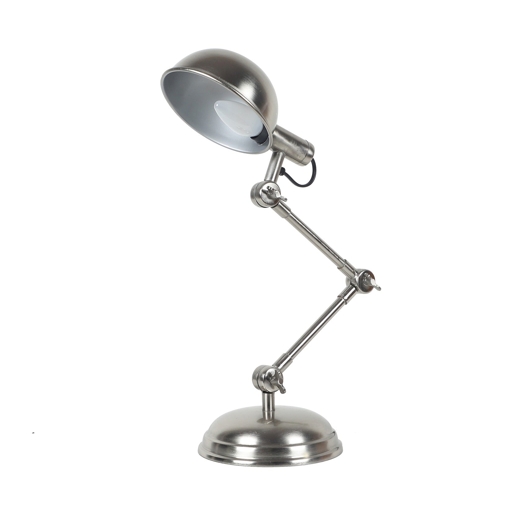"Fergal Poulsen" Triple Adjustable lamp In Matt Pewter silver finish