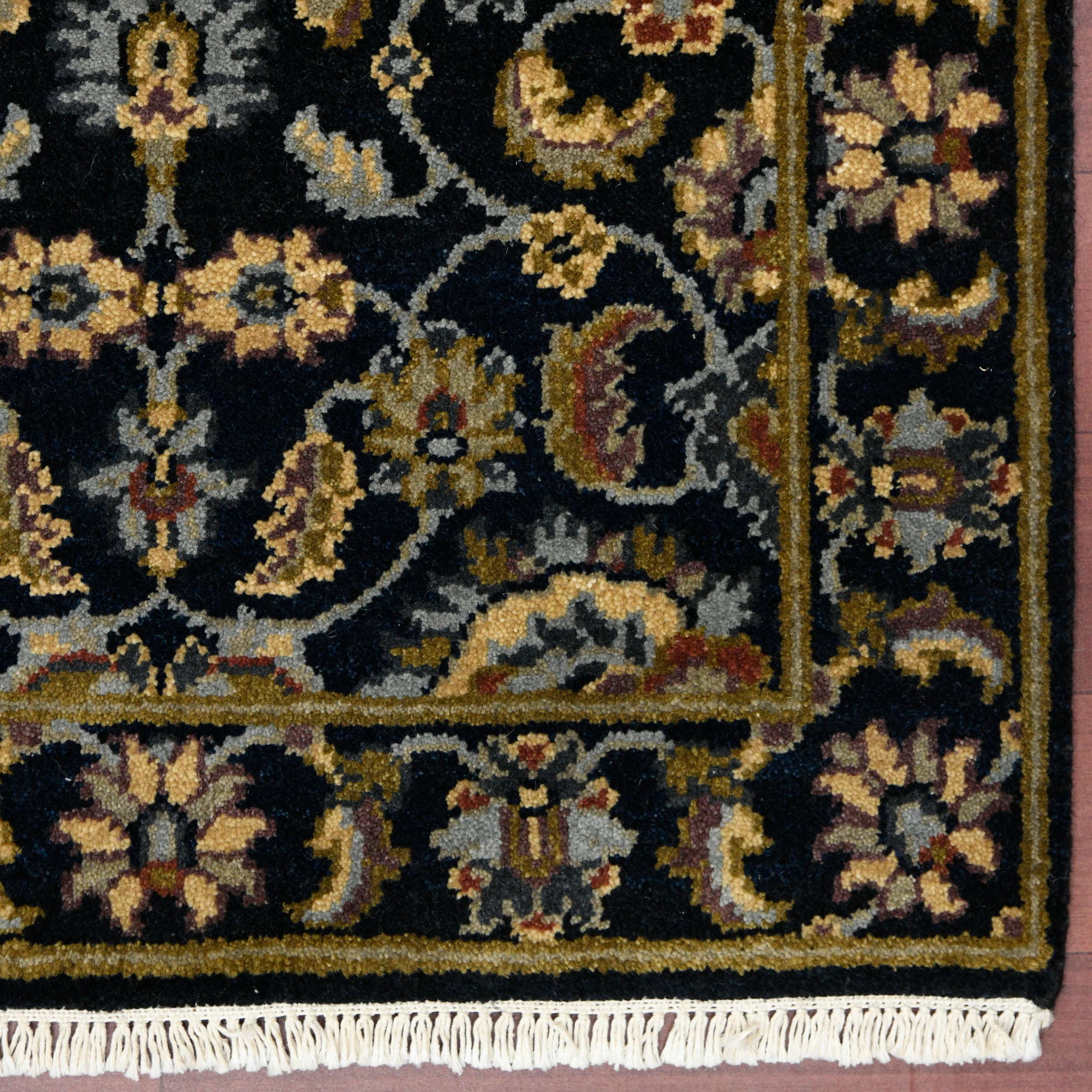 Luxor Classic Pattern Hand Knotted  Rectangle Anti-Skid Designer Carpet, Prayer Rug For Office Cabins, Small Living Spaces - 2'X3'