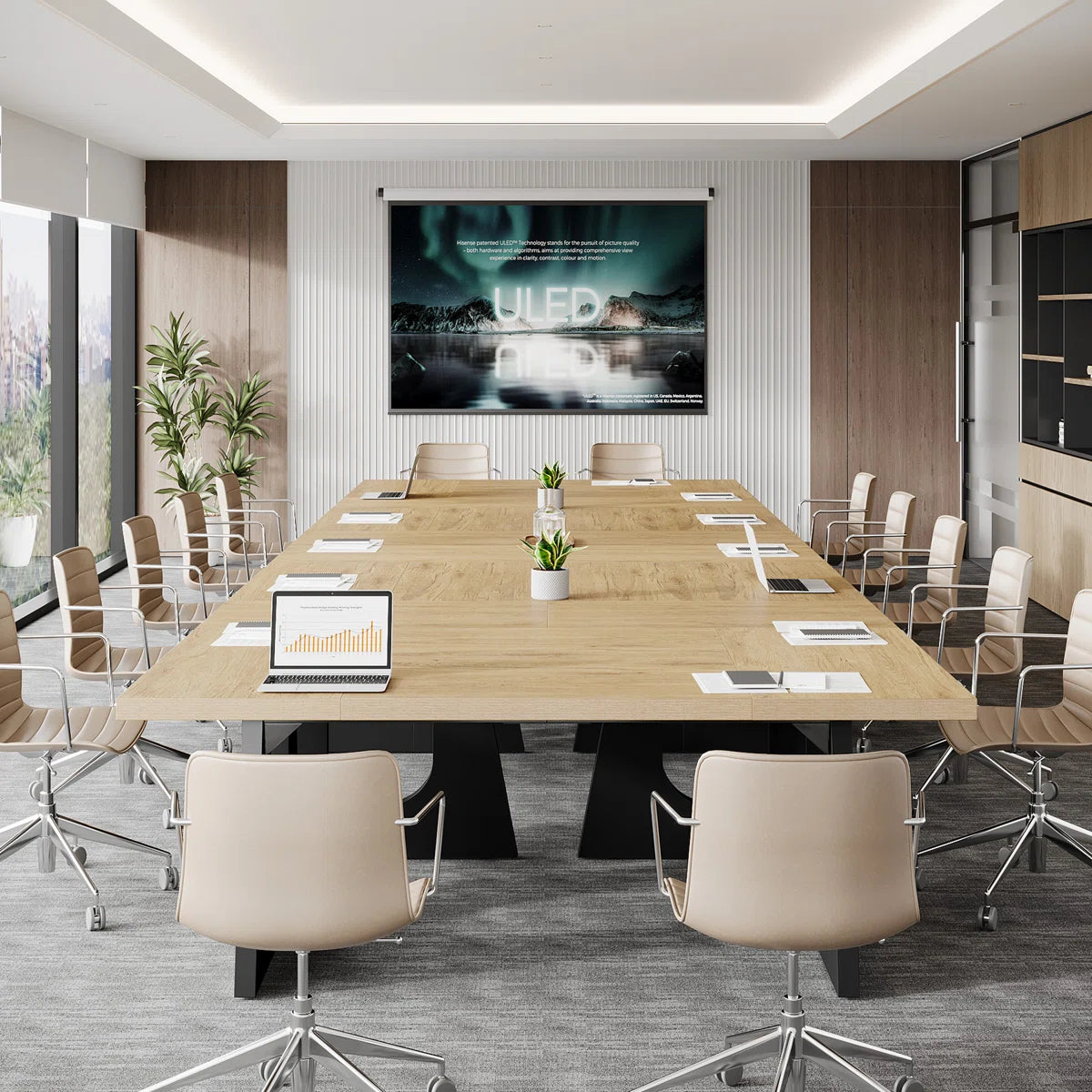 6 Ft Rectangle Wood Conference Table, 70.86" L X 35.43" W X 29.52" H Meeting Seminar Table Boardroom Desk For Office Meeting Conference Room