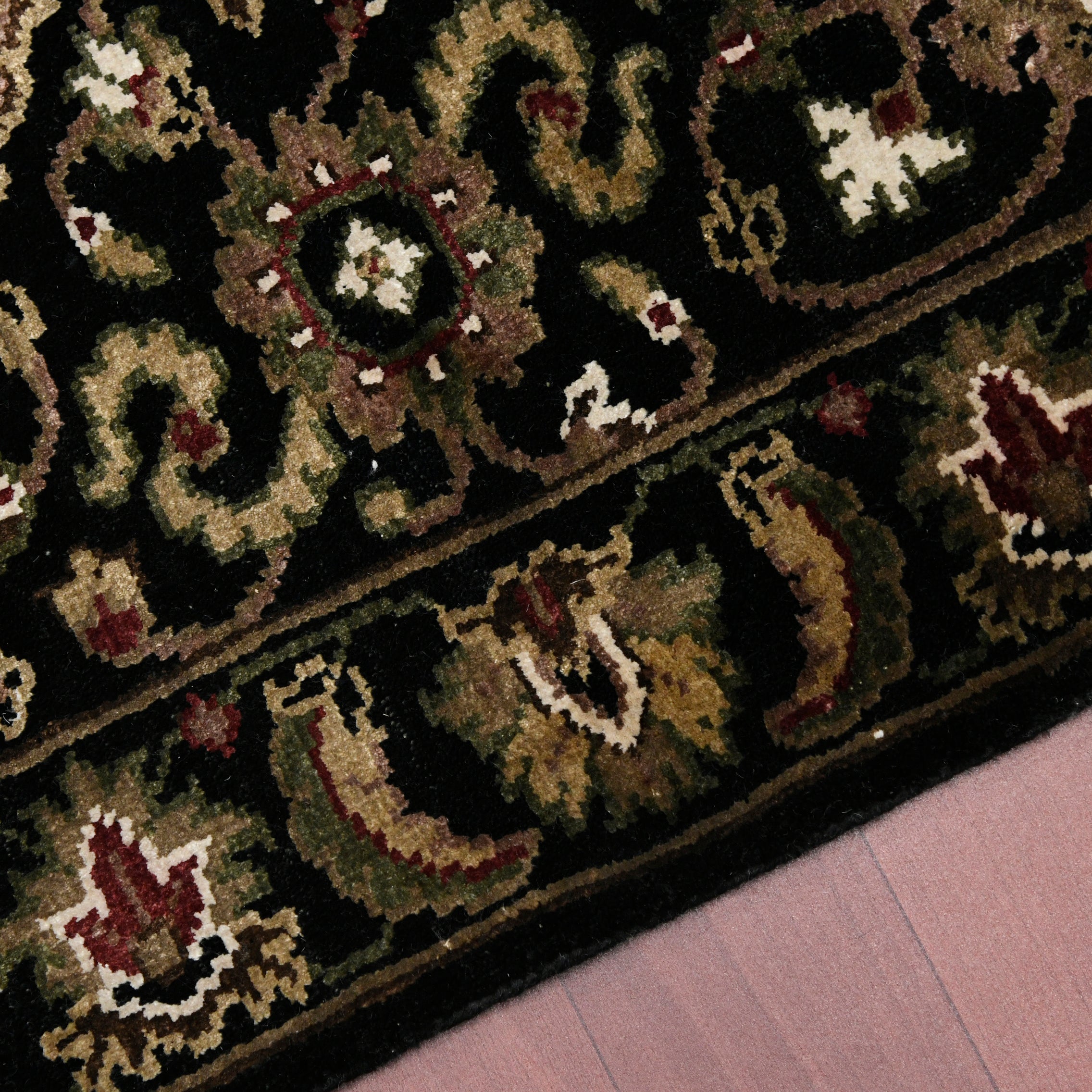 Luxor Classic Pattern Hand Knotted  Rectangle Anti-Skid Designer Carpet, Prayer Rug For Office Cabins, Small Living Spaces - 2'X3'