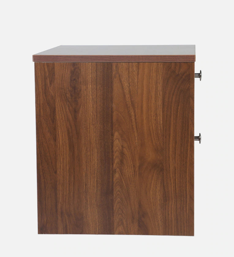 Bedside Table In Columbian Walnut Finish With Drawer