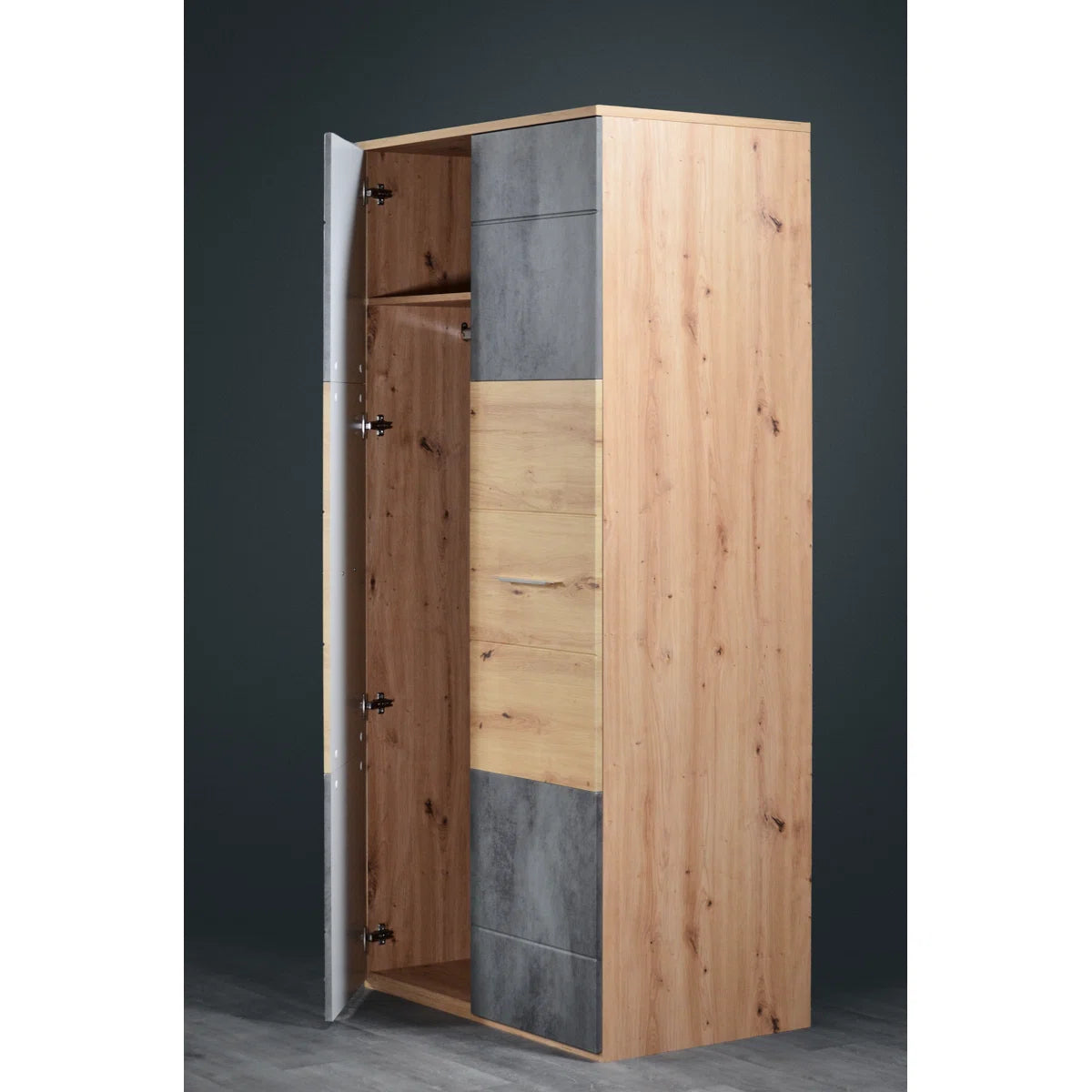 Aarib Bedroom Armoire – Contemporary Wooden Closet for Organized Storage