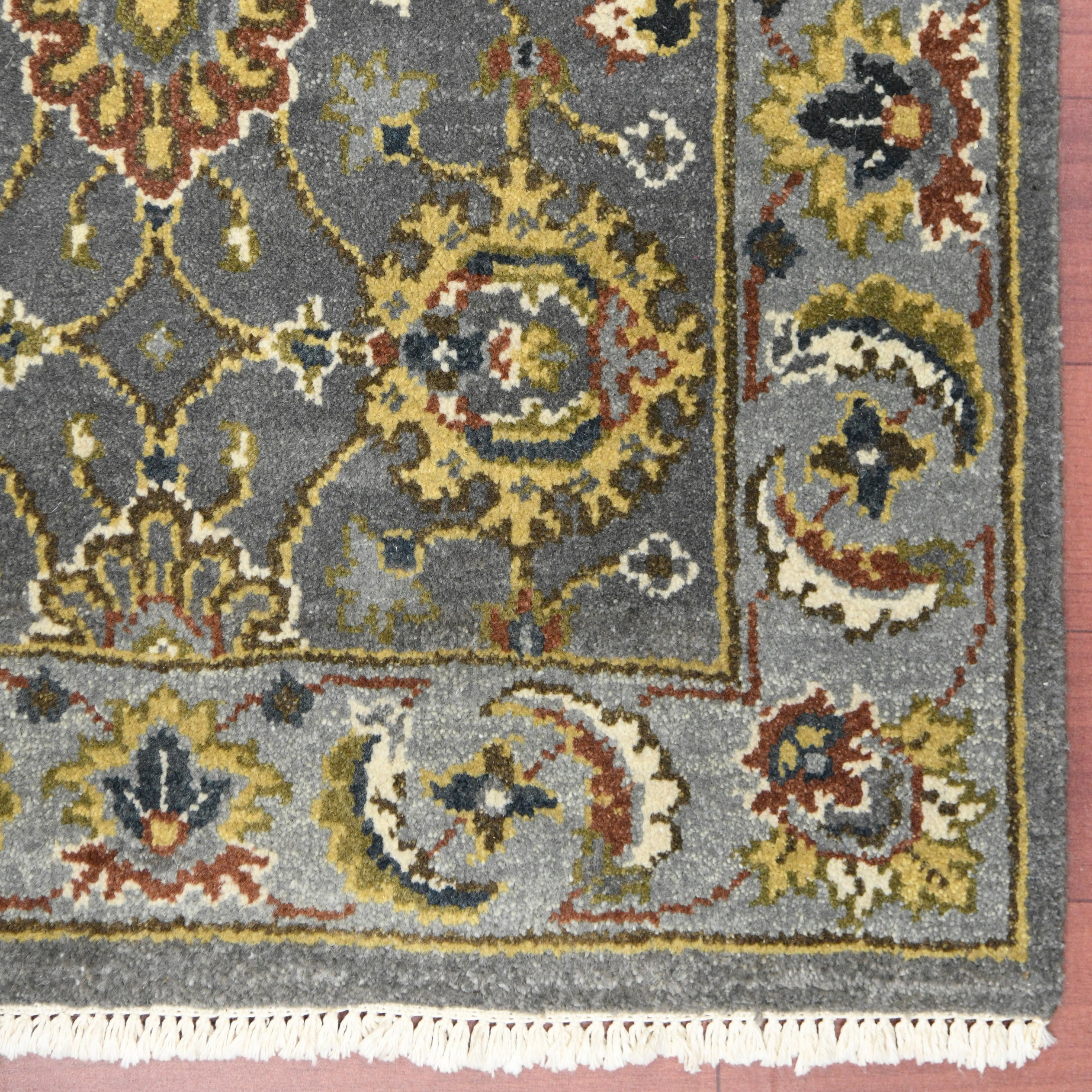 Luxor Classic Pattern Hand Knotted  Rectangle Anti-Skid Designer Carpet, Prayer Rug For Office Cabins, Small Living Spaces - 2'X3'