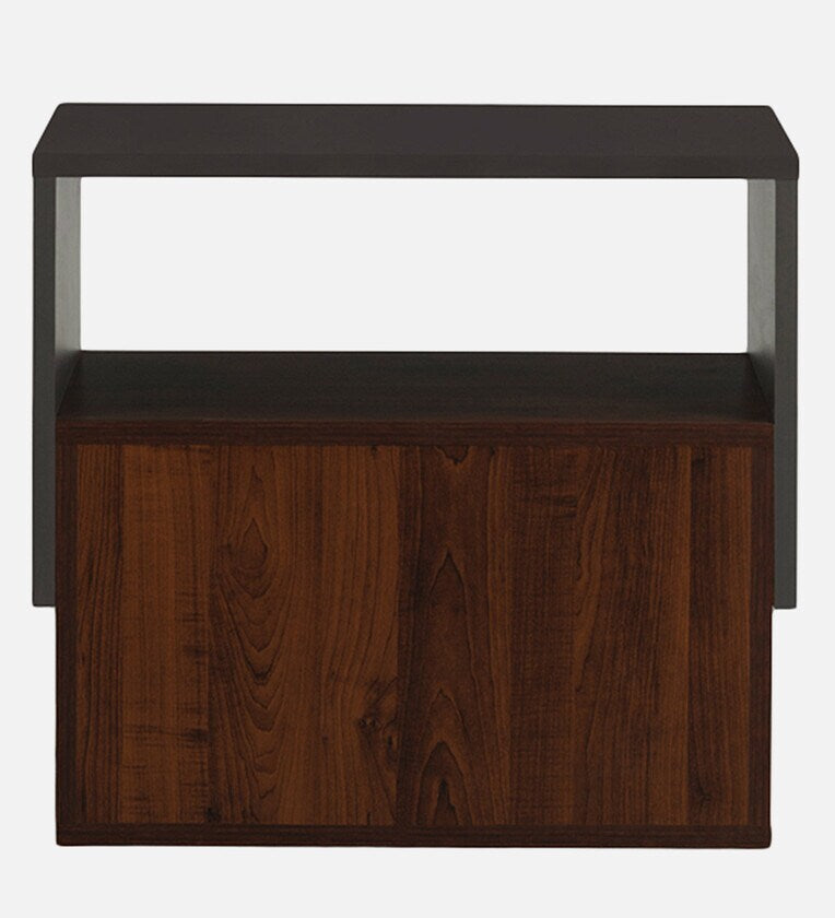 Bedside Table in Dark Walnut Finish with Drawer