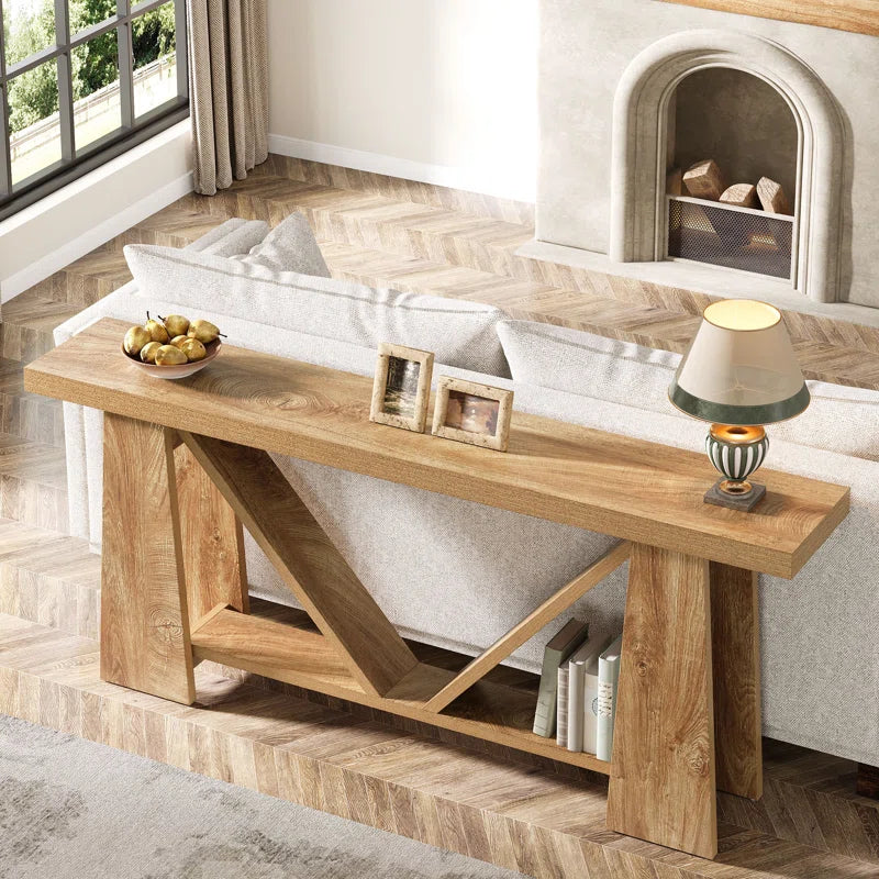 Long Console Table, Farmhouse Entryway Table