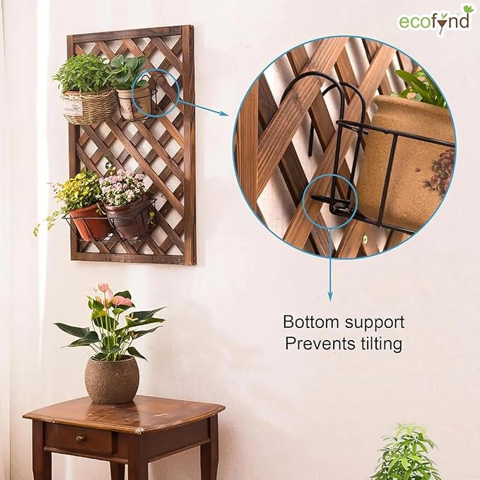 Round Metal Hanging Flower Pot Stand for Balcony Railing | Outdoor & Indoor Planter Holder