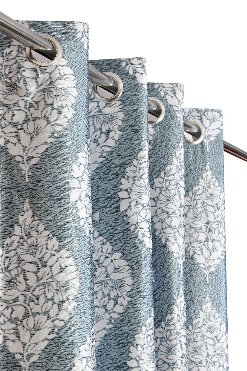 Polyester Door Curtain, 4 × 7 Feet, Room Darkening Curtain with Ethnic Motifs for Living Room and Bedroom, Pack of 1