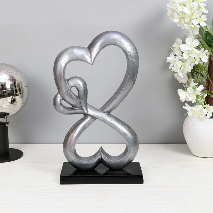 Family Heart Vblue Sculpture Large - OUCHCART