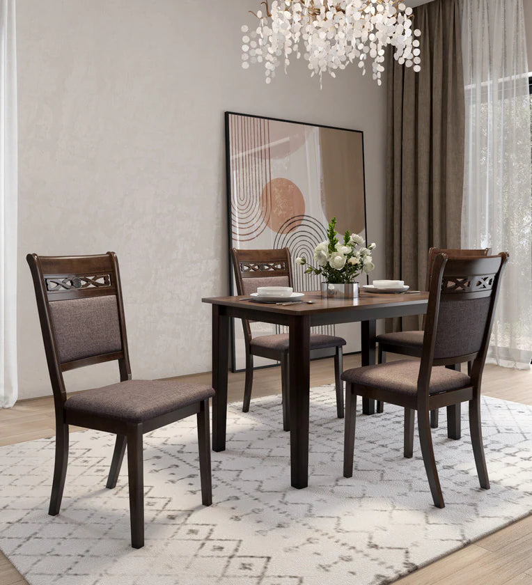 4 Seater Dining Set in Brown Colour