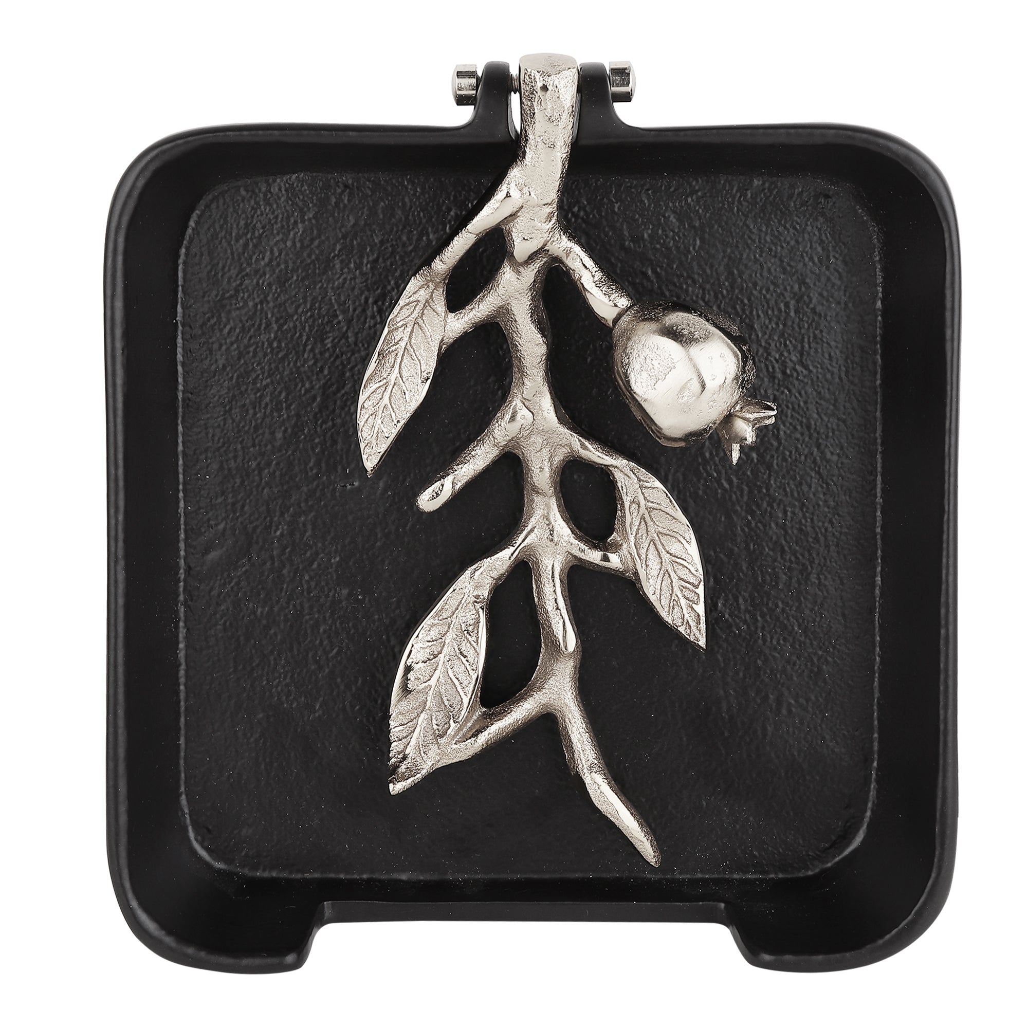 Leafy tissue holder in Black Silver