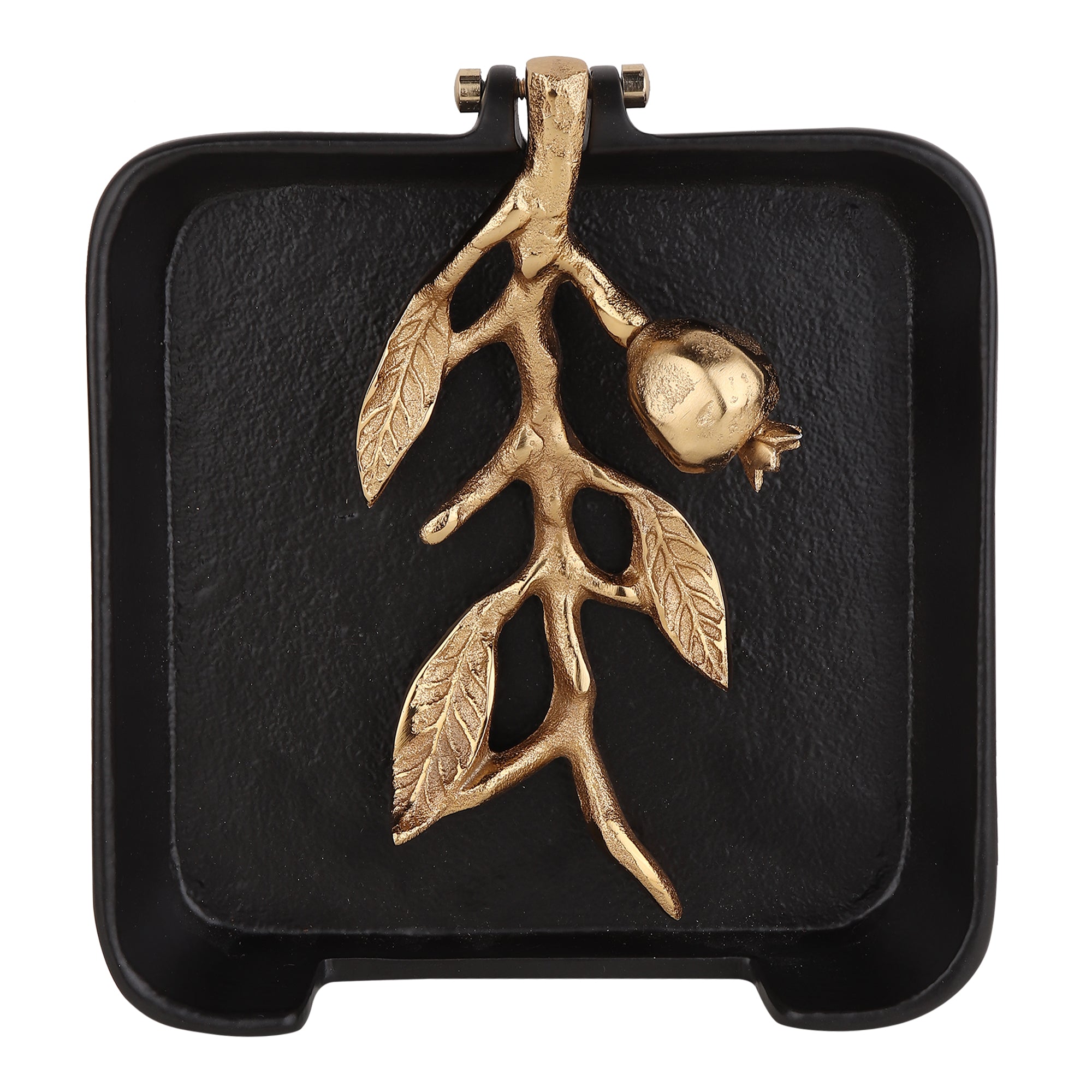 Leafy tissue holder in Black Gold