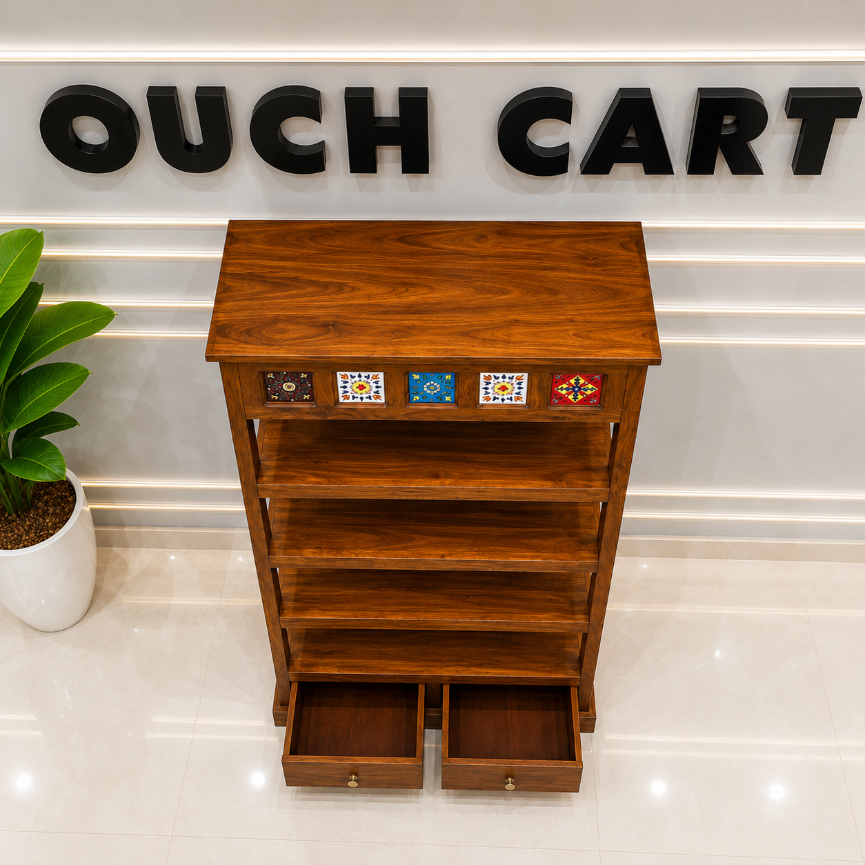 Ouch Cart Wooden Storage Rack with Drawers OUCH CART