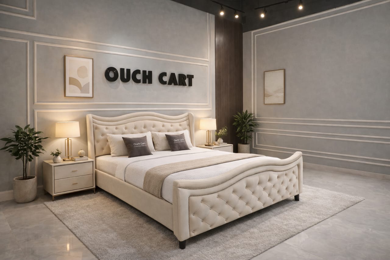 52'' High Headboard Down Upholstered Bed