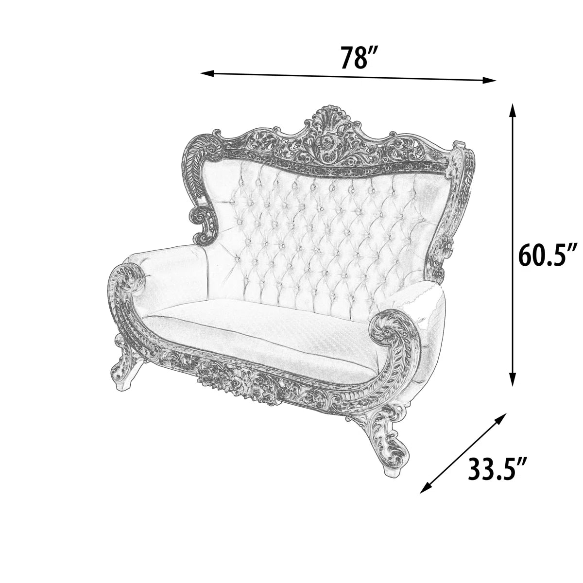 78'' Upholstered Loveseat - OUCHCART |  luxury Sofa