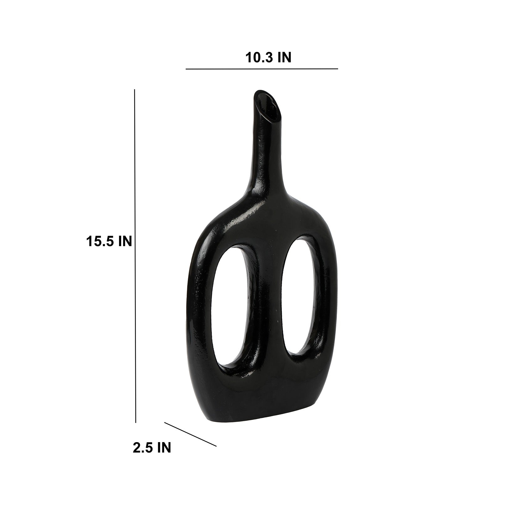 Otilia Grey Black Vase - OUCHCART